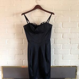 BCBG Max Azria Black Silk Dress